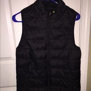 black puffer vest